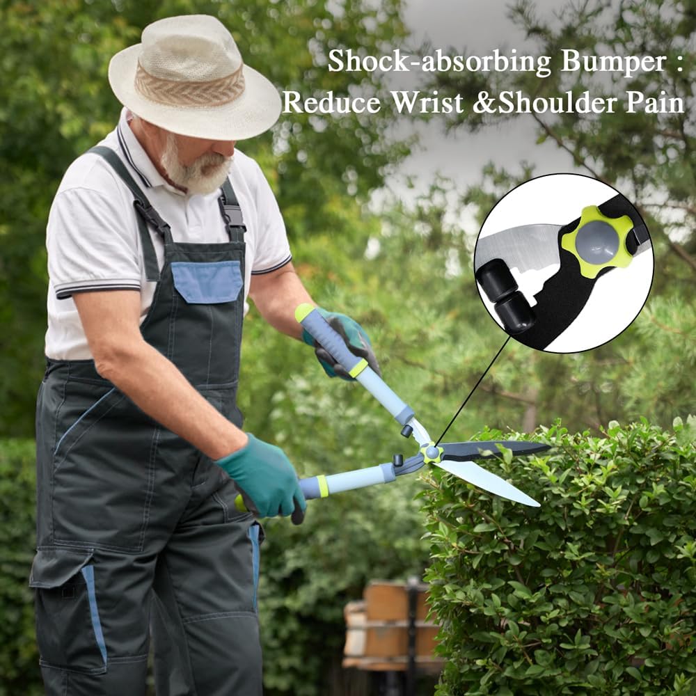 Garden Loppers Pruning Shears, Updated 3PCS Hedge Clippers Combo Set, Branch Cutter with Compound Action, Chops Thick