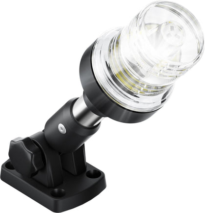 6 Inches Anchor Light Stern Light, White Navigation Lights for Boats LED Waterproof IP67, Fold Down Rear Boat Lights for Marine, Pontoon, Jon Boat, Small Boats (12-24V)