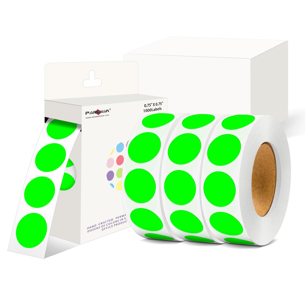 0.75 inch Colored Dot Stickers 4 Rolls 4000pcs Blue Round Marking Label