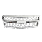 SEBLAFF Front Grille Upper Silver Replacement for S-ilverado 1500