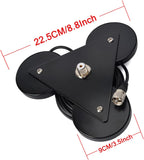 Heavy-Duty SO239 Magnetic Antenna Mount Base with Triple Magnets | W/5M(16.4 ft)RG-58 Cable PL-259 Plug