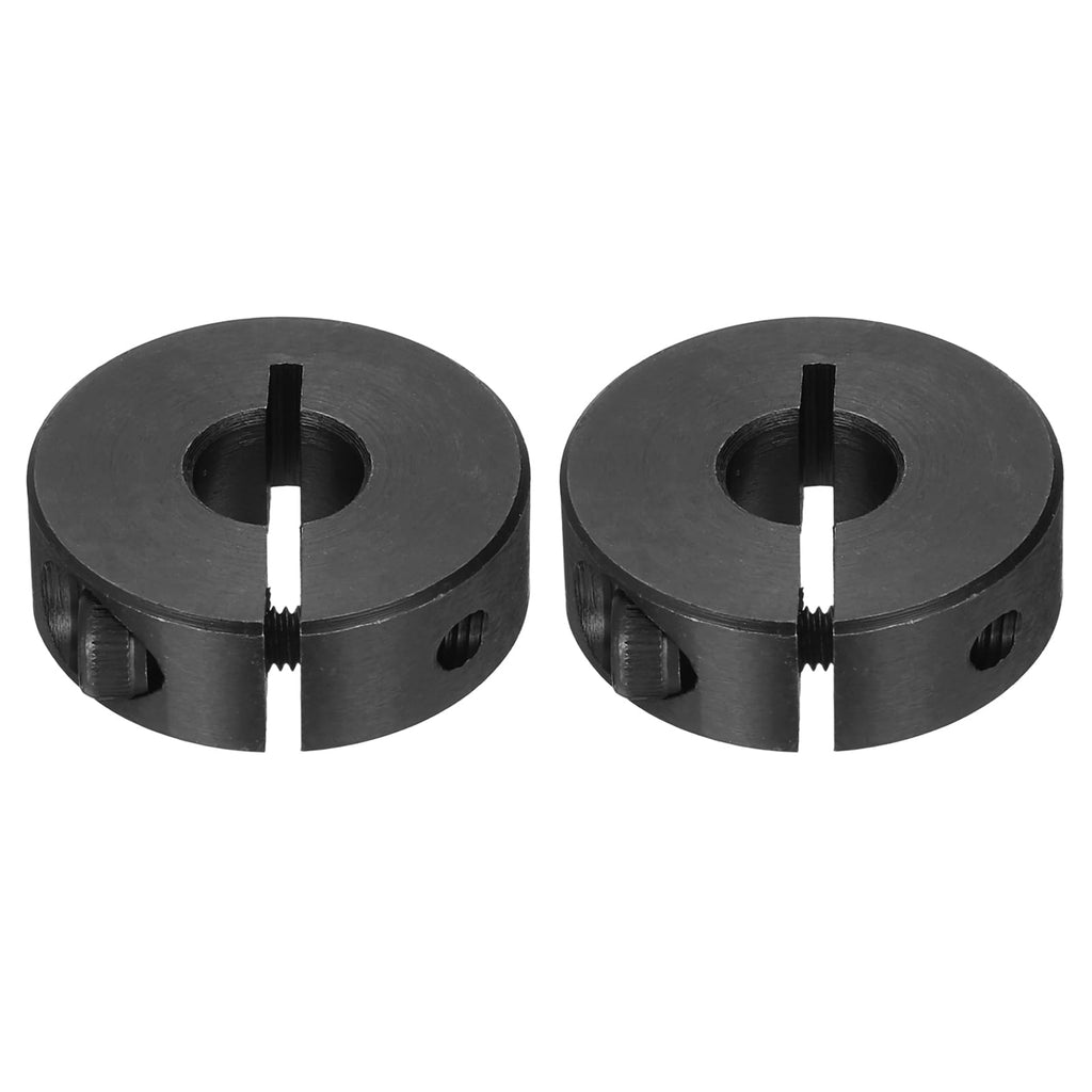 uxcell 2pcs Single Split Shaft Collar 10mm Carbon Steel Black Oxide