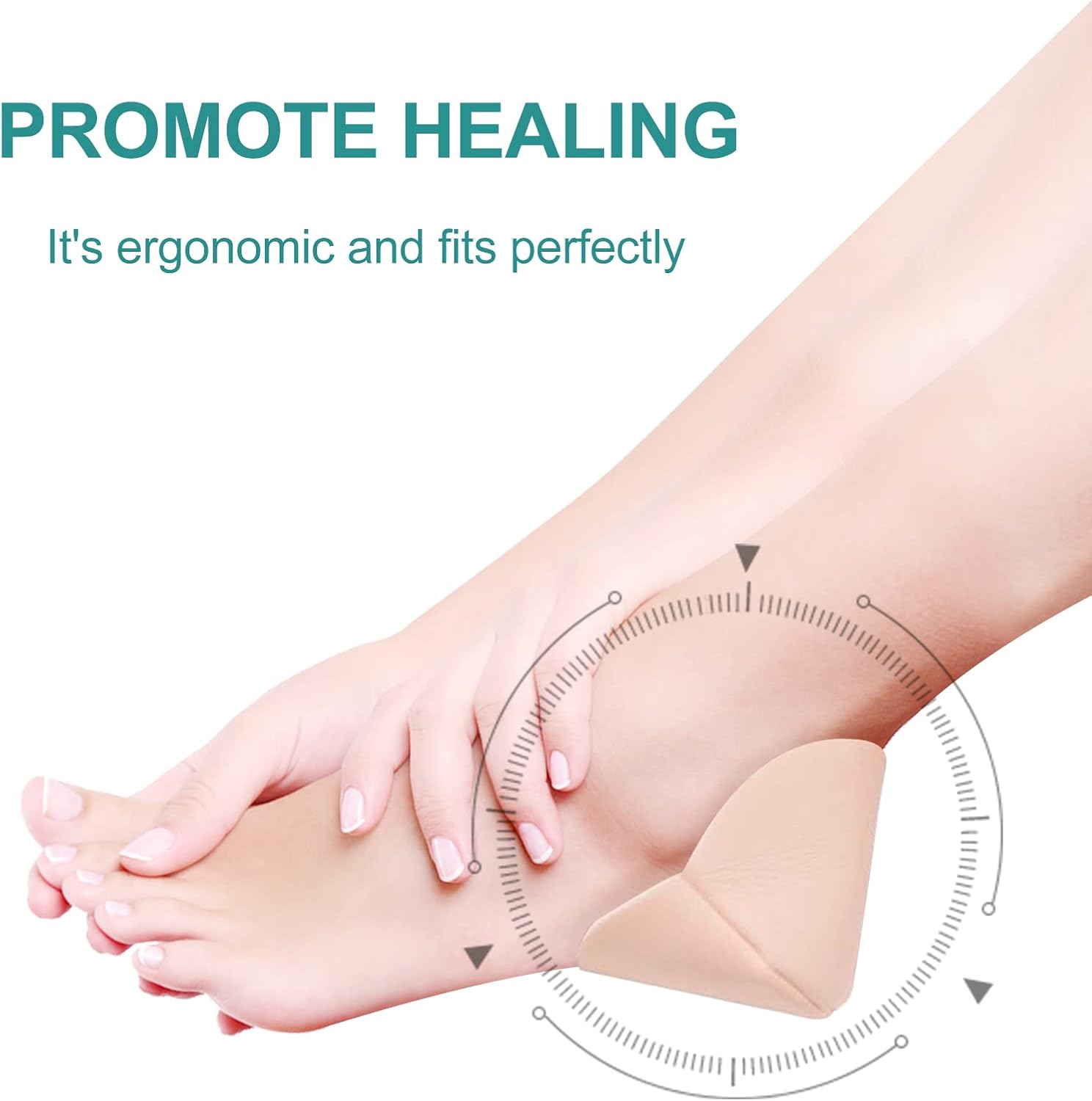 Heel Foam Dressing, Non-Adhesive Hydrophilic Pads, Highly Absorbent 5.5 x 4 in Pack of 5 Waterproof Dressing for