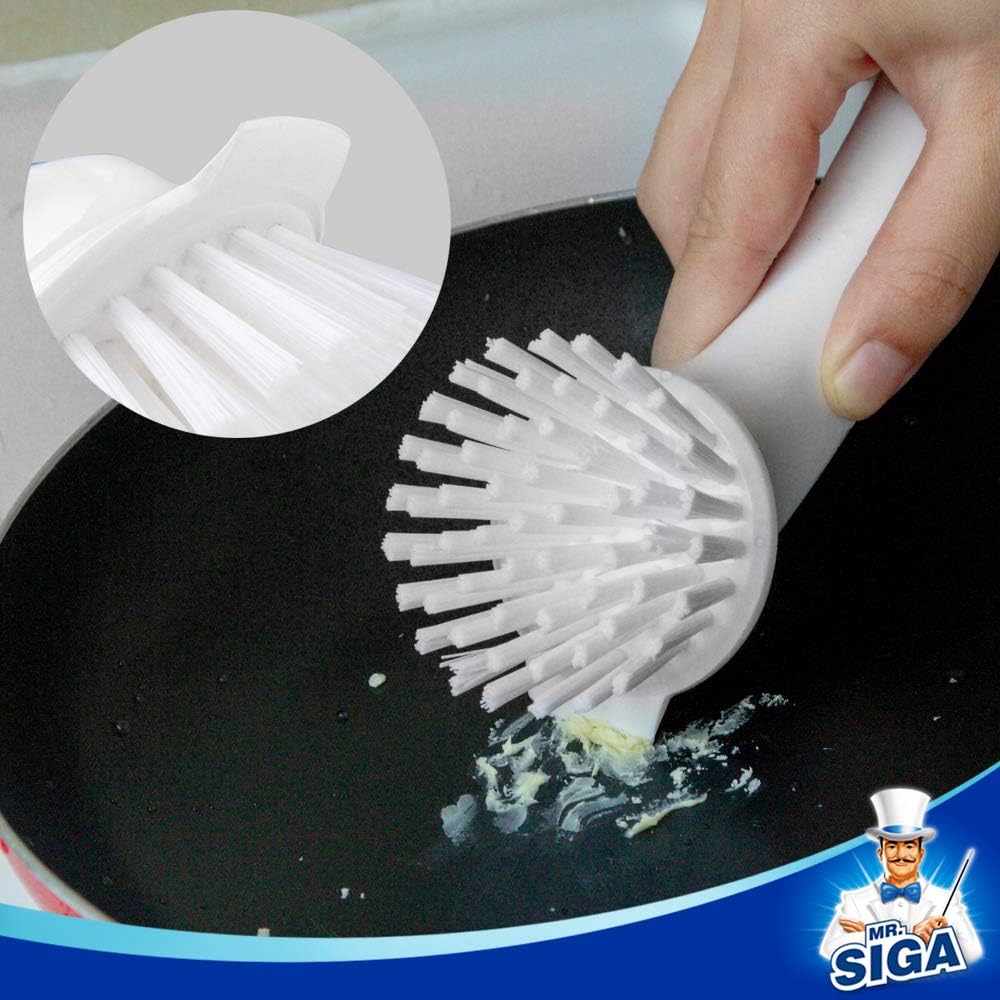 Pot and Pan Cleaning Brush, Dish Brush for Kitchen, Blue, Pack of 2