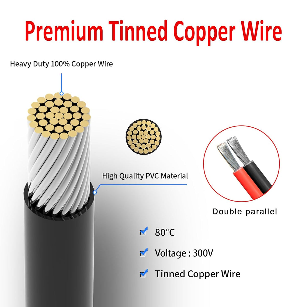 ELFCULB XT60 to O Ring Terminal Cable 10AWG 2FT for Portable Power Stations