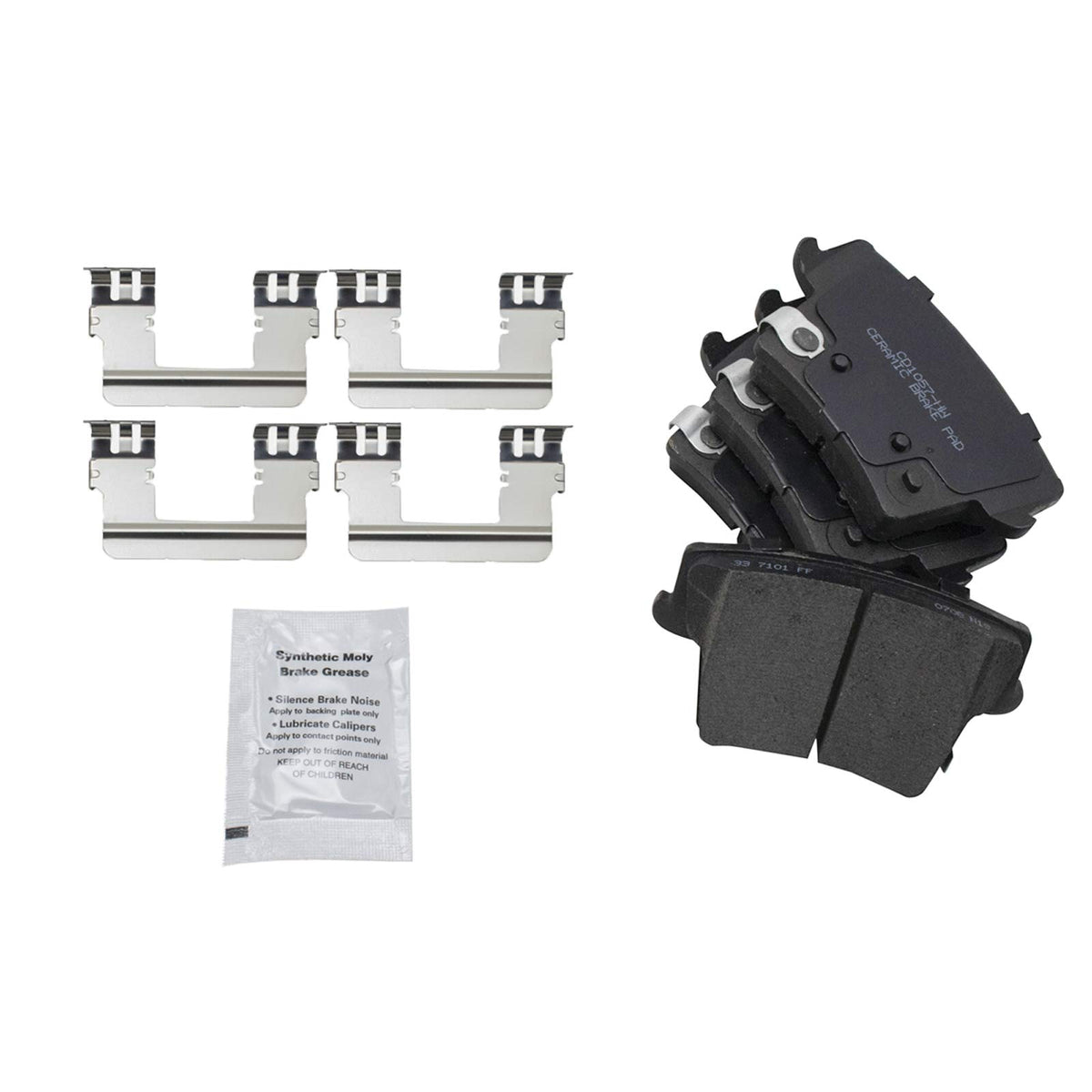 Front and Rear Brake Pad & Rotor Kit Ceramic