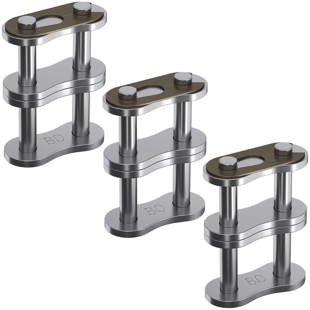 3pcs #80-2 Double Strand Roller Chain Connecting Link