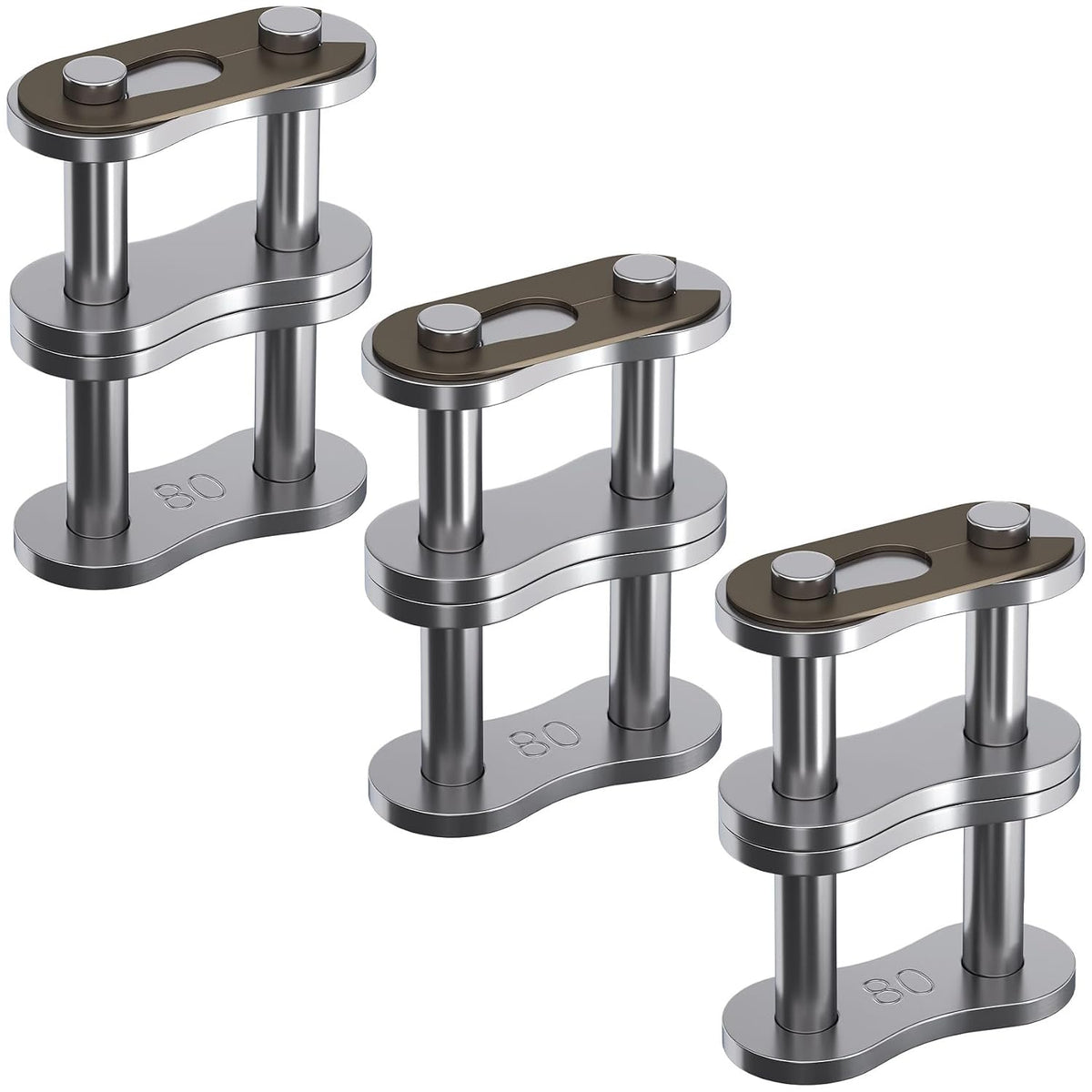 3pcs #80-2 Double Strand Roller Chain Connecting Link