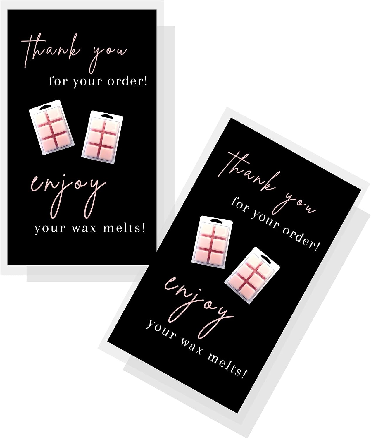 Thank You For Your Wax Melt Purchase Card | 50 pk 2 x 3.5” Wax Melt Supplies Homemade Customer Thank You How To Care