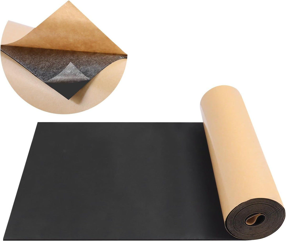 Neoprene Foam Padding with Adhesive Closed Cell Foam, Black