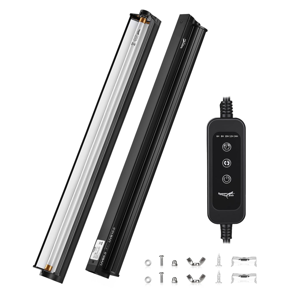 34Inch T5 UVB Reptile Light Fixture Combo Kit with Cycle Timer