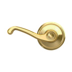 Flair Hall/Closet Passage Door Handle, Reversible, Bright Brass