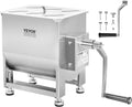 Manual Meat Mixer, 20L Fixed Tank – Heavy Duty Stainless Steel Hand Mixer for Ground Beef & Sausage, Max 30lb Mixing