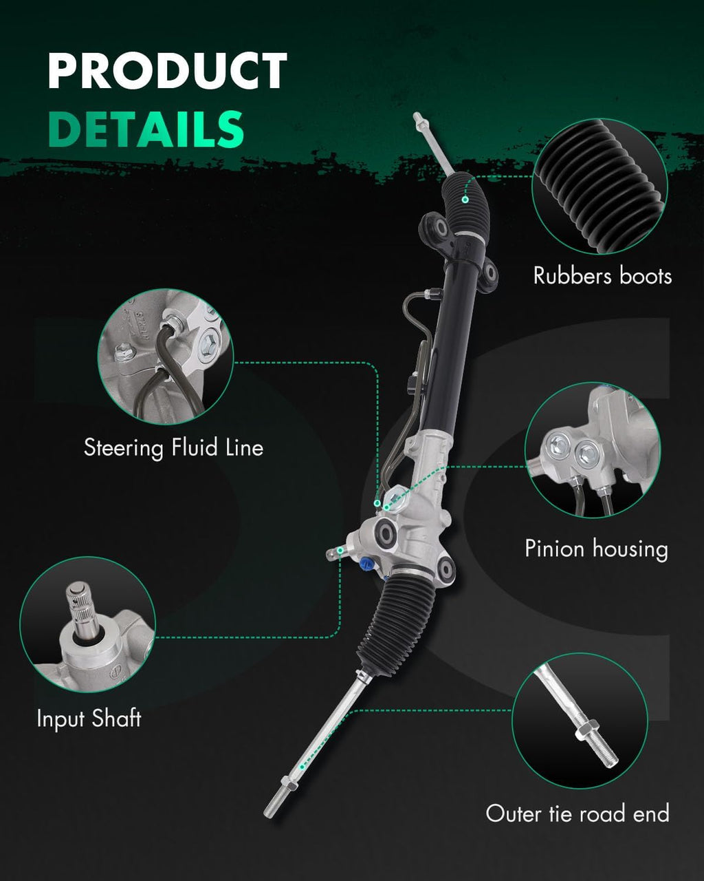 SCITOO Power Steering Rack and Pinion For Honda CR-V 2007-2011