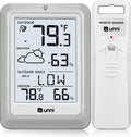 Indoor Outdoor Thermometer Hygrometer Wireless Weather Station, Temperature Humidity Monitor Battery Powered Inside