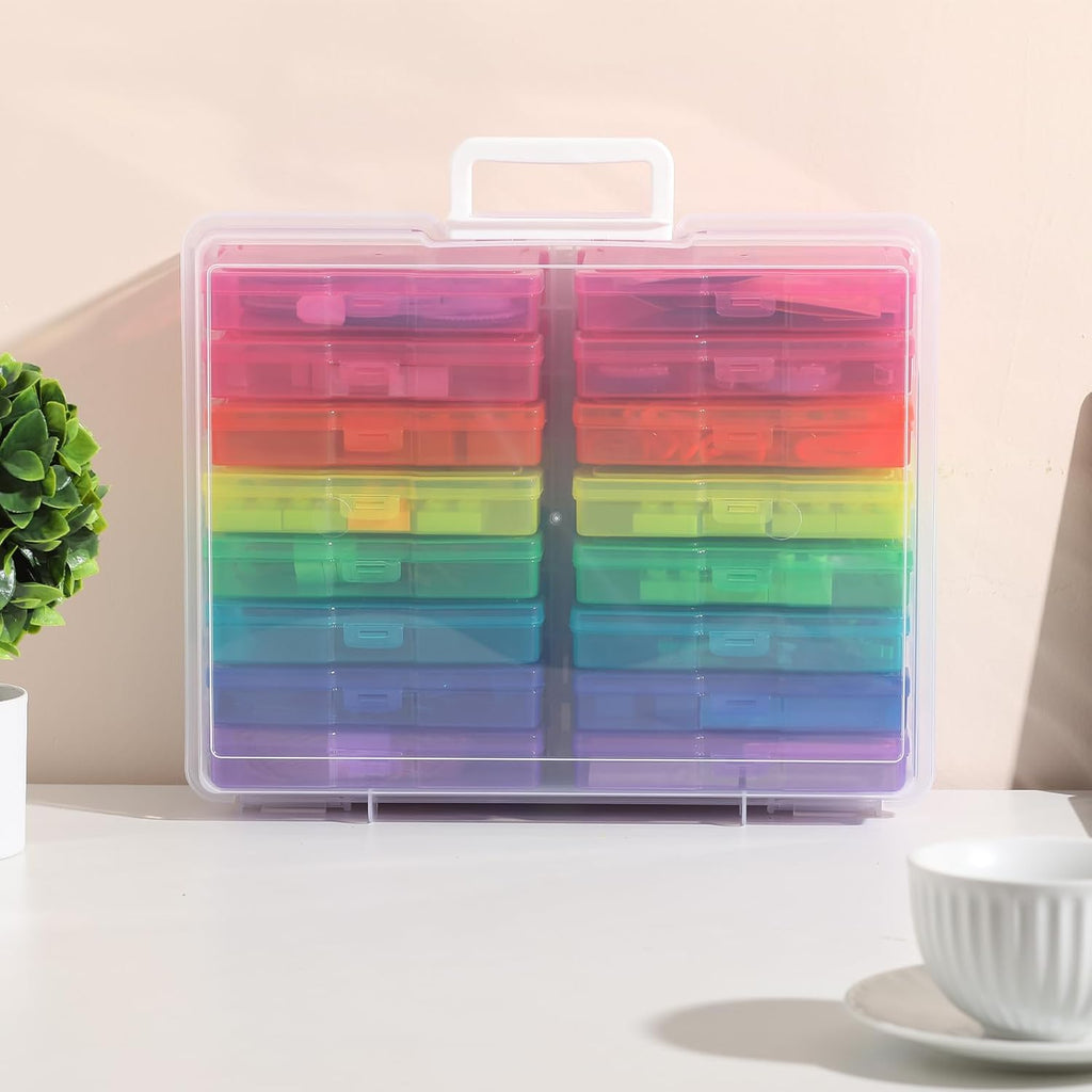 Photo Storage Boxes with Handle, Photo Organizers and Storage