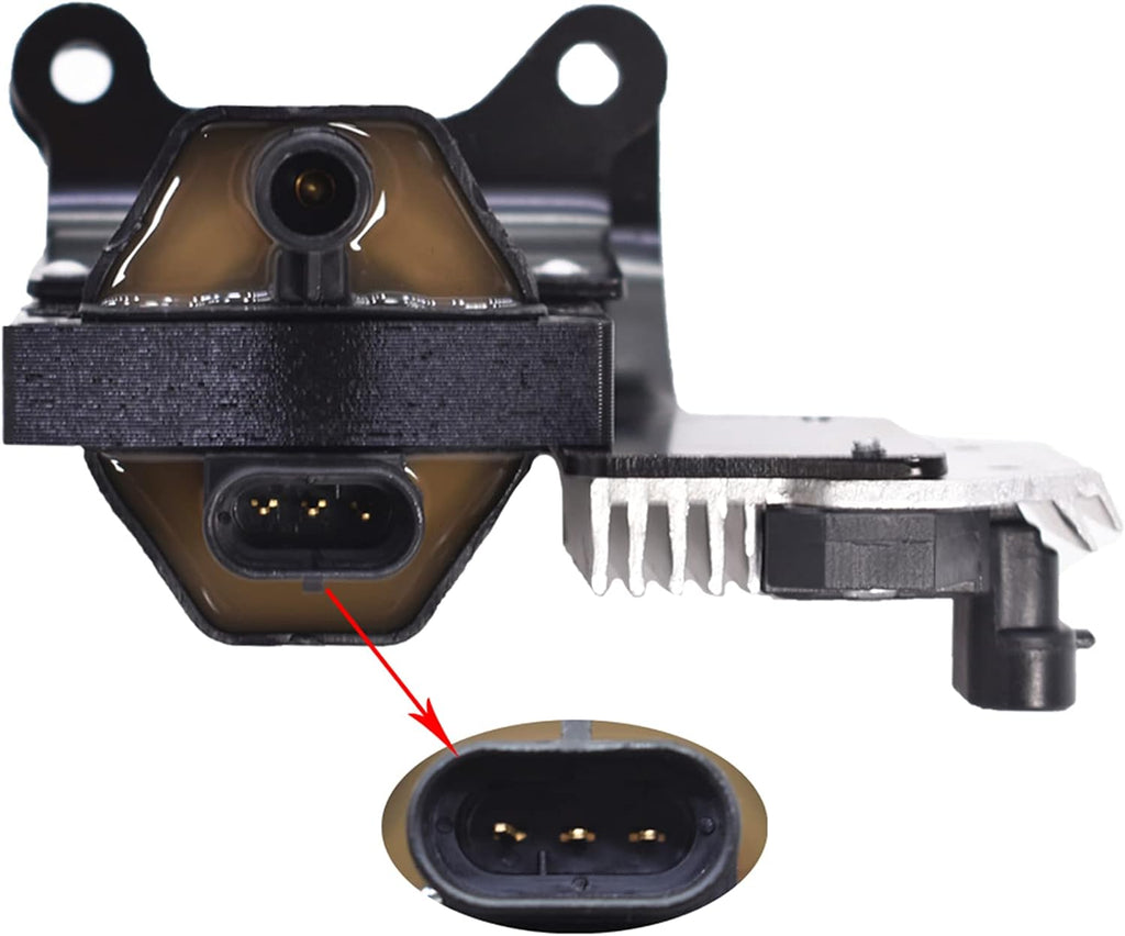 WFLNHB Ignition Coil DR-49 with Ignition Module D577 Replacement for Chevy