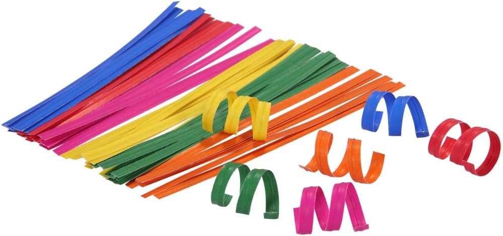 Multicolor Wired Kraft Paper Twist Ties 4 in, 1200 Count