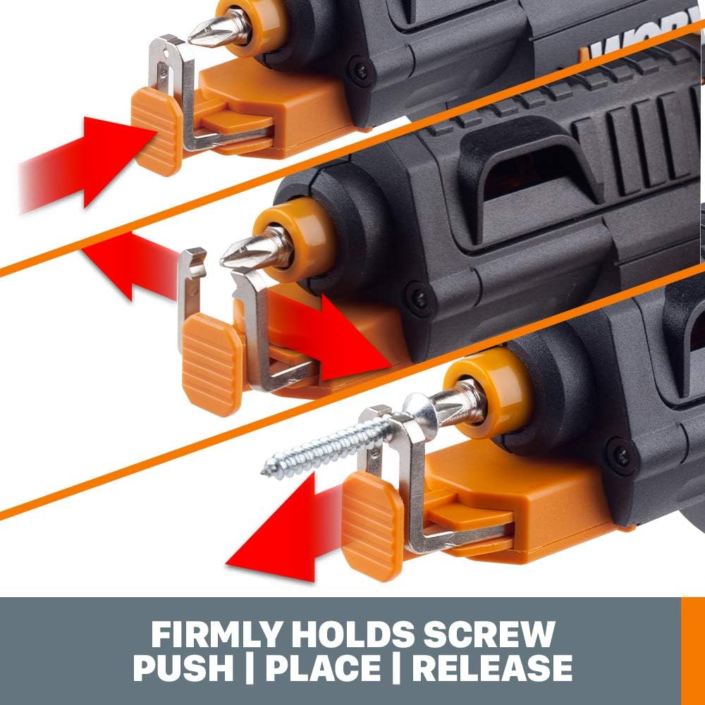 4V Electric Screwdriver, Rechargeable Cordless Power Screwdriver Set with 6 Bits, Screw Holder, Charger - WX255L