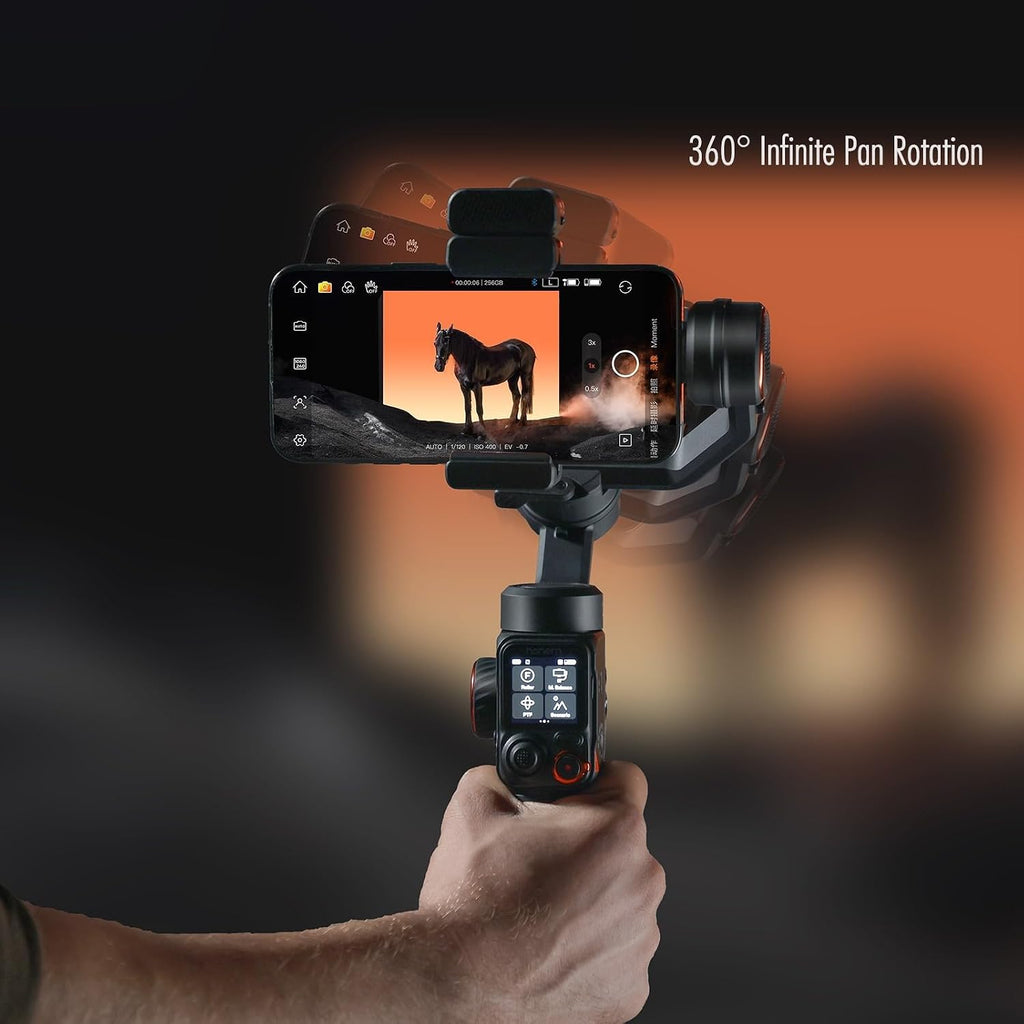 iSteady M7 Gimbal Stabilizer for iPhone,3-Axis Gimbal w/AI Tracking | Detachable Remote,Extendable Pole,Magnetic