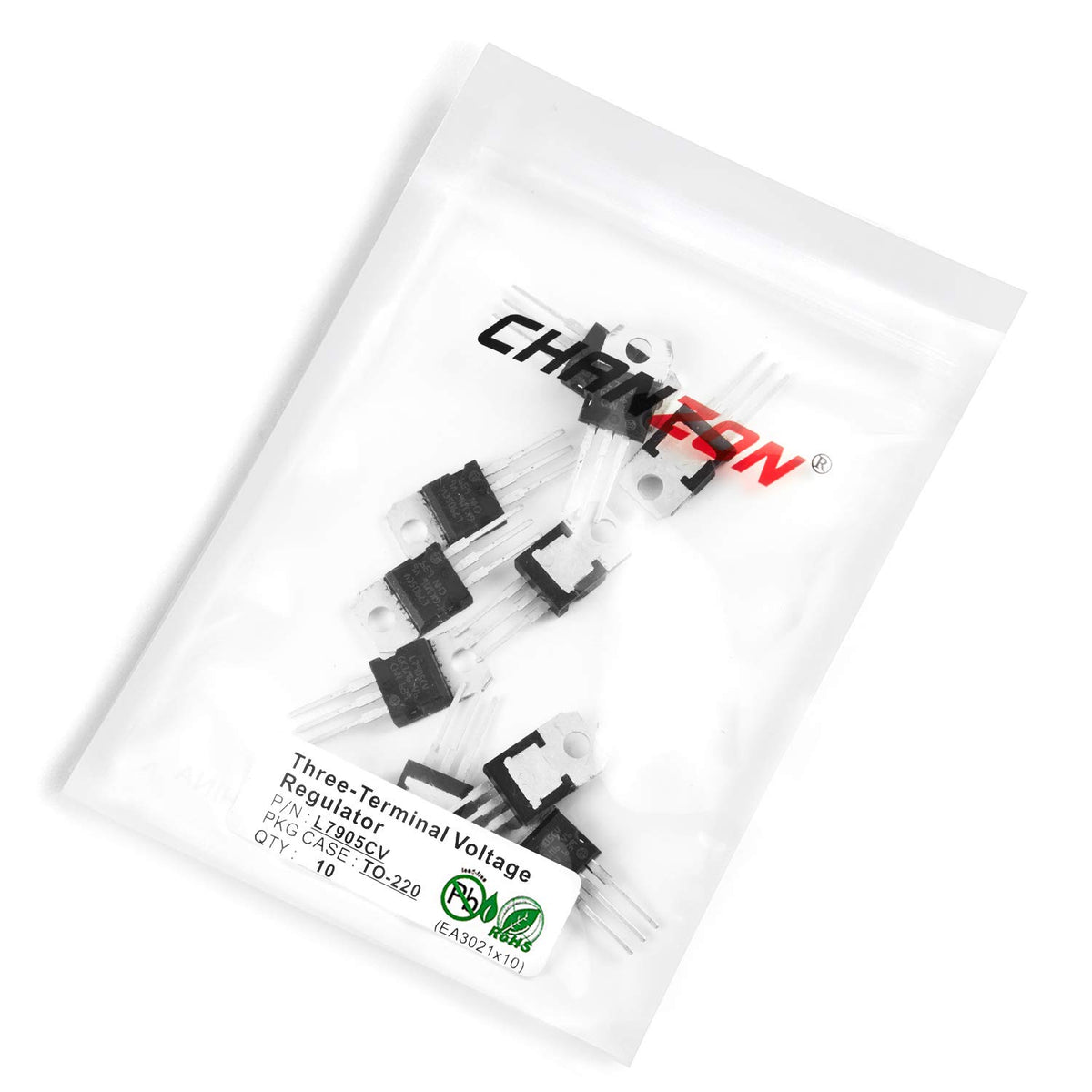 Chanzon 10pcs L7905CV TO-220 Negative -5V 1.5A Fixed Voltage Regulator IC