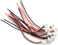 Hxchen JST XH2.54-2P 2.54mm Pitch 2 Pin Female Connectors Cable Plug Header Expansion Wire 100mm - (10 Pcs)