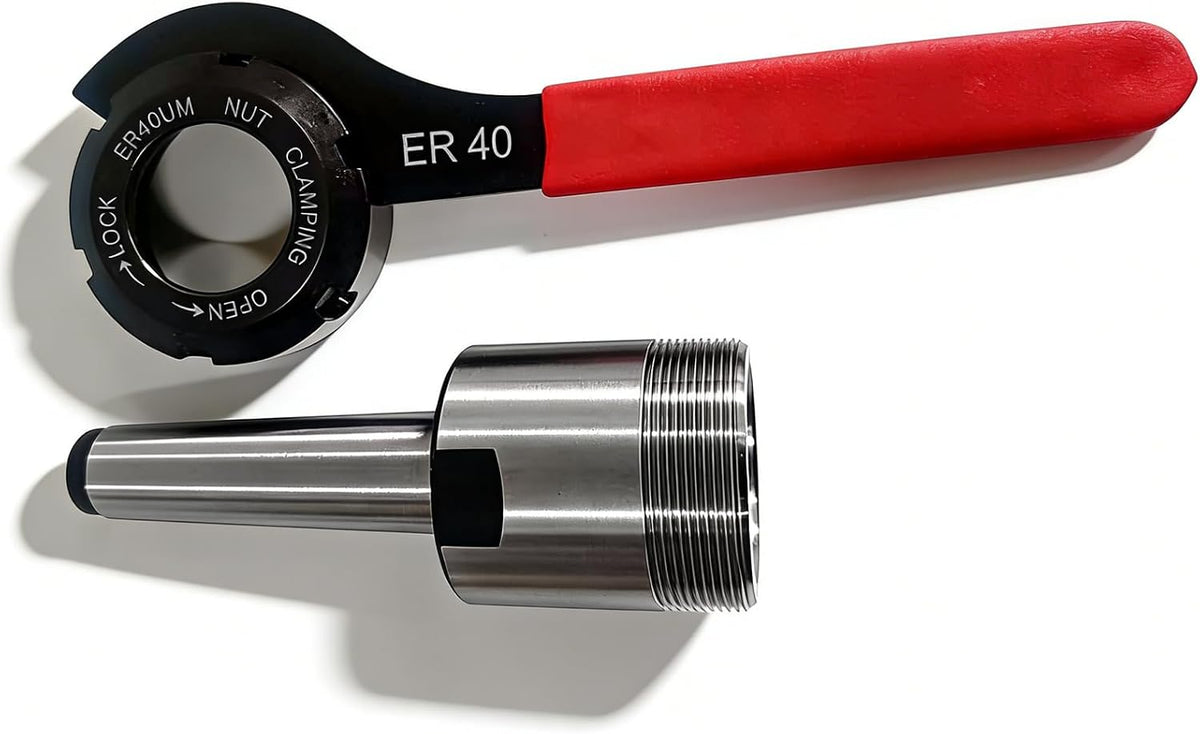 MT3 ER40 Collet Chuck Set with 15 PCS Collets, 1/8"-1"