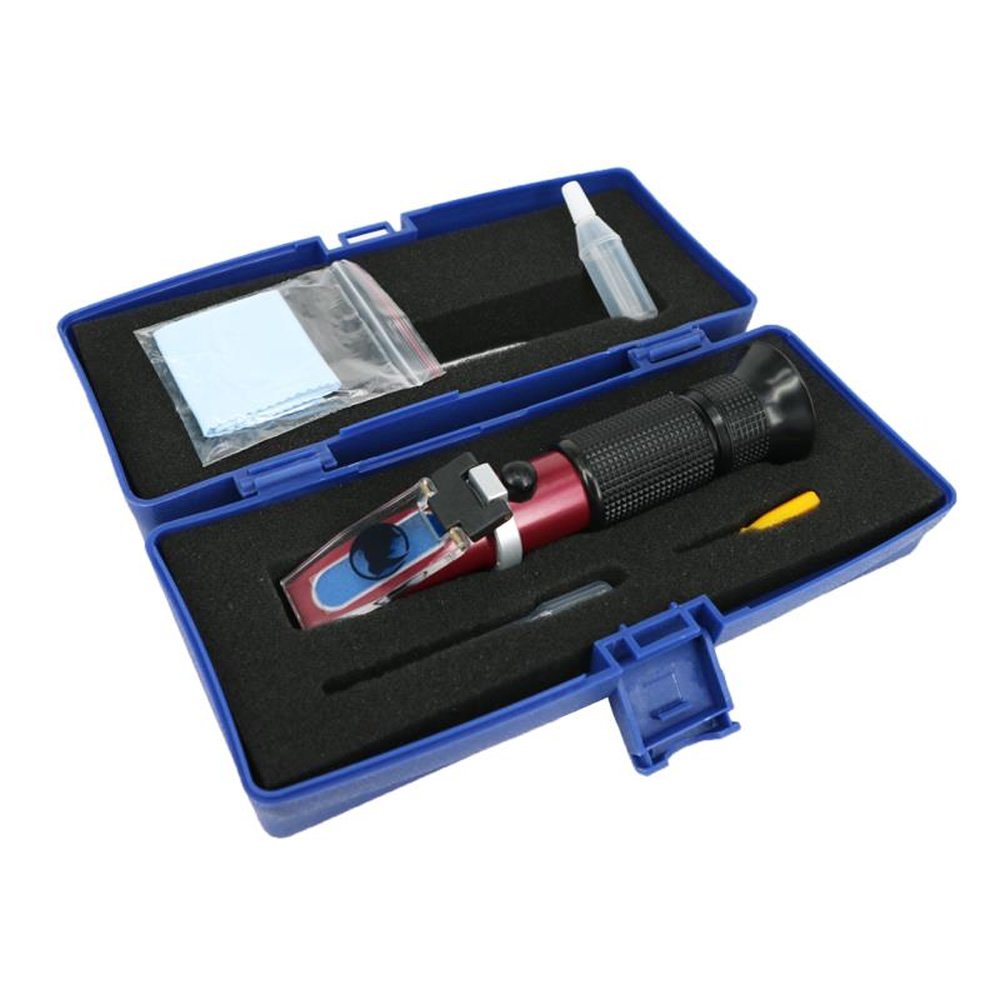 Rhino Beer (0-32% Brix & 1.000-1.130 Specific Gravity) Refractometer for Homebrew and Automatic Temperature