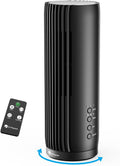 Tower Fan for Bedroom, 13 Inch Portable Desk Table Fan, 28 dB Quiet Bladeless Fan with Remote, 12H Timer, 3 Speeds