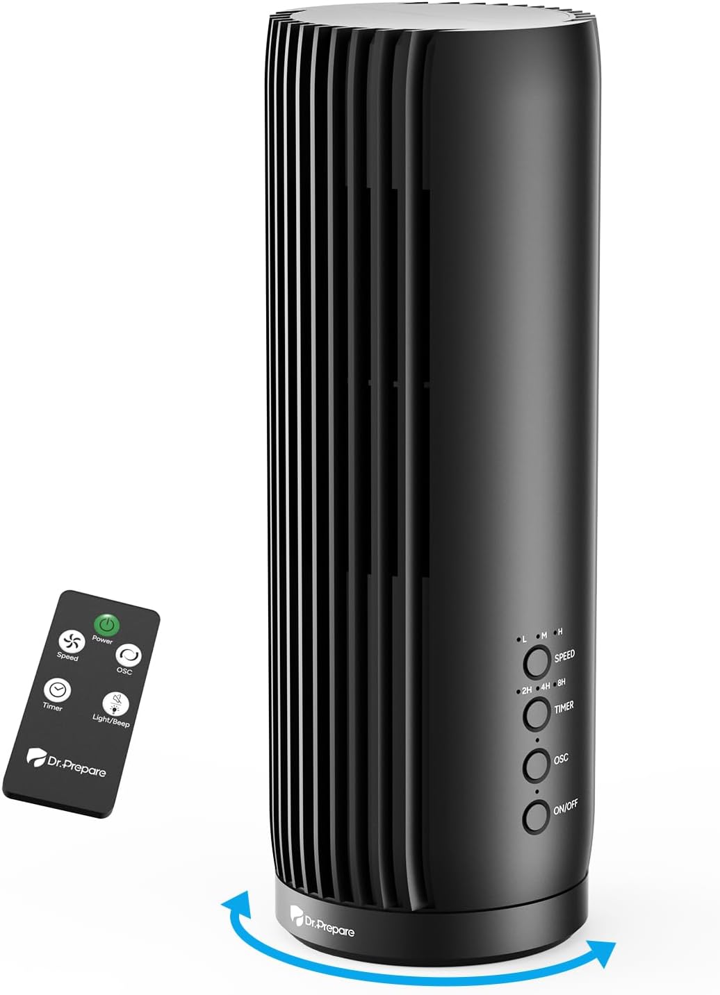 Tower Fan for Bedroom, 13 Inch Portable Desk Table Fan, 28 dB Quiet Bladeless Fan with Remote, 12H Timer, 3 Speeds