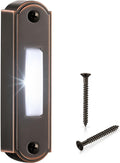 Metal Lighted Doorbell Button, Heavy Duty Metal Wired Door Bell Push Button LED Wall Mounted Doorbell Switch for