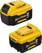 Replacement for Dewalt 20V MAX Battery, Lithium-Ion, 12.0Ah, 2-Pack