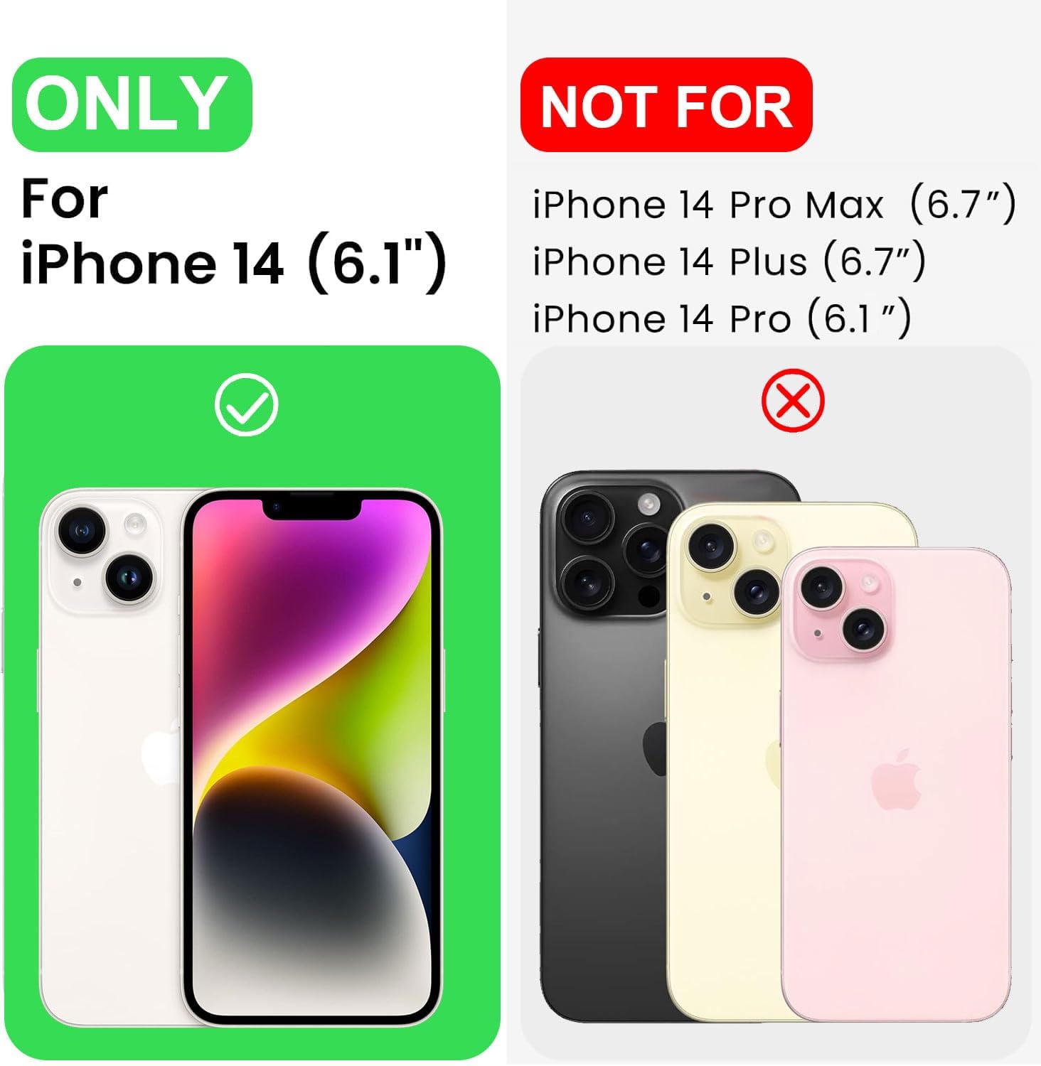 Designed for iPhone 14 Case, Premium Silicone with [Soft Anti-Scratch Microfiber Lining] Shockproof Protective Phone