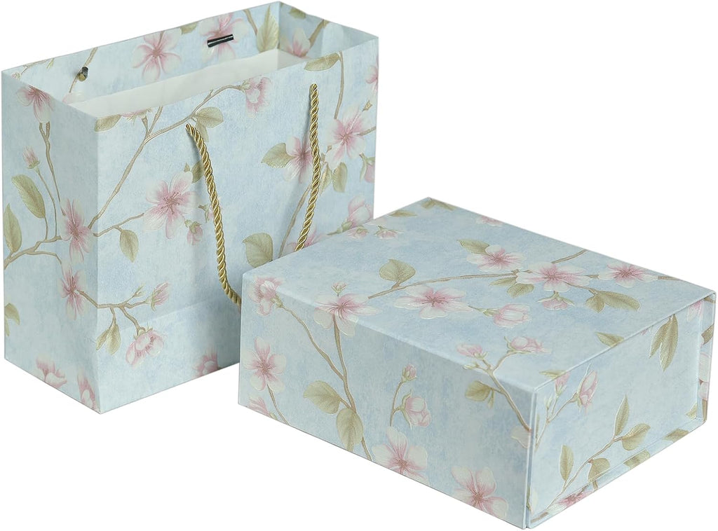 Gift Box with Lid for present 3D Embossed Pattern Magnetic Closure,folding