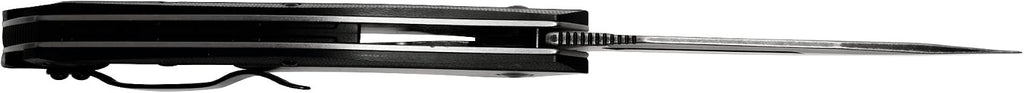 Flourish Pocket Knife, Black, 3.5 Inch Drop Point Blade | EDC Knife with Assisted Opening, Reversible Pocketclip