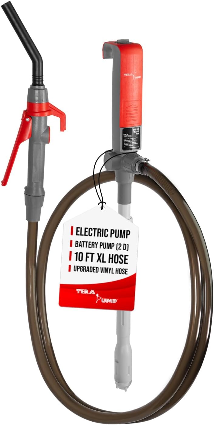 TERA PUMP Portable Battery Powered Gas Transfer Pump, New Gen