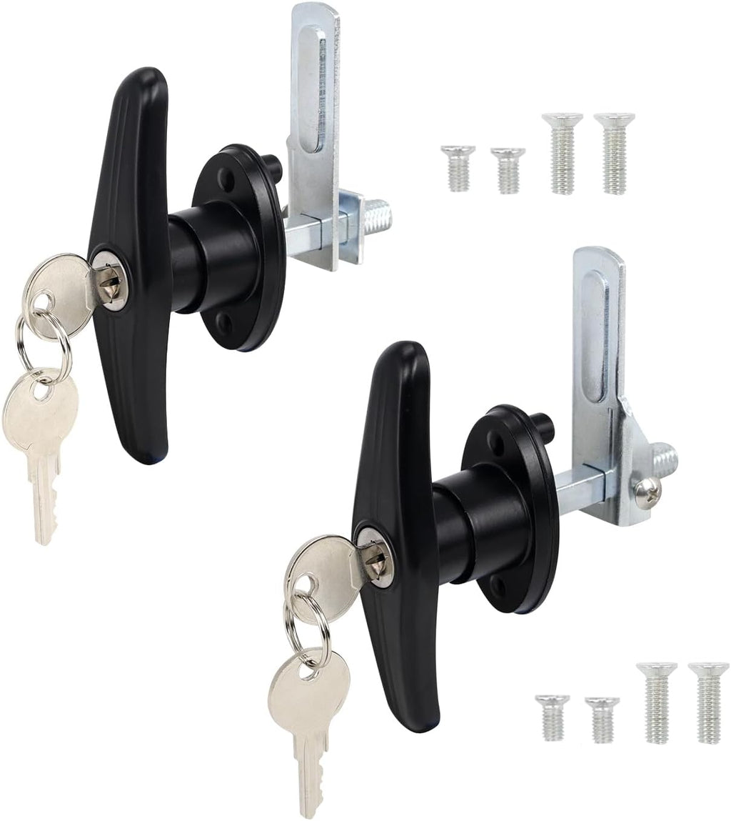 Truck Cap Locking T-Handle, Matching Set T-Handles Lock, Truck Cap Topper Camper Shell Locking T-Handle, Keyed Alike