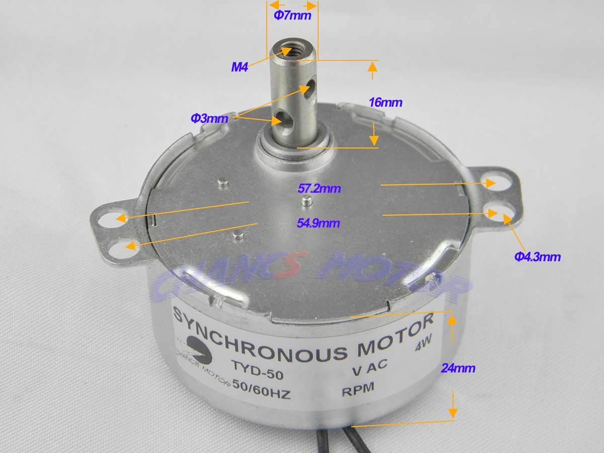 CHANCS TYD-50 110V 5-6RPM CW 50/60Hz Electric Synchron Motor for Electric Fireplace