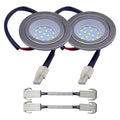 2-Pack 12V DC Stove Top Light 1.5W for 60mm/2.50in Hole (White 6000K)