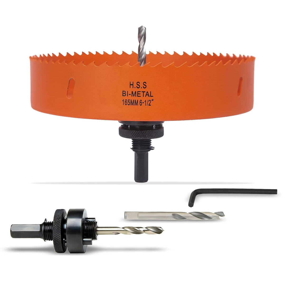 6-1/2 inch Hole Saw for Wood, Metal, Plastic & Drywall, with Arbor