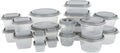 EveryWare 40-Piece Food Storage Container Set, BPA-Free Plastic, Click and Fresh Lids, Assorted Sizes with Integrated