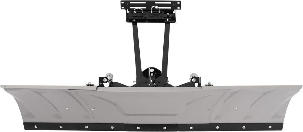 Steel Snow Plow Blade for ATV with Adjustable 48"–60" Width | Universal Mount Powder-Coated Gray & Black