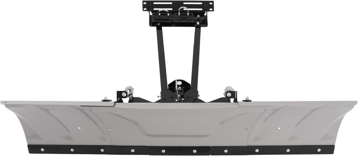 Steel Snow Plow Blade for ATV with Adjustable 48"–60" Width | Universal Mount Powder-Coated Gray & Black
