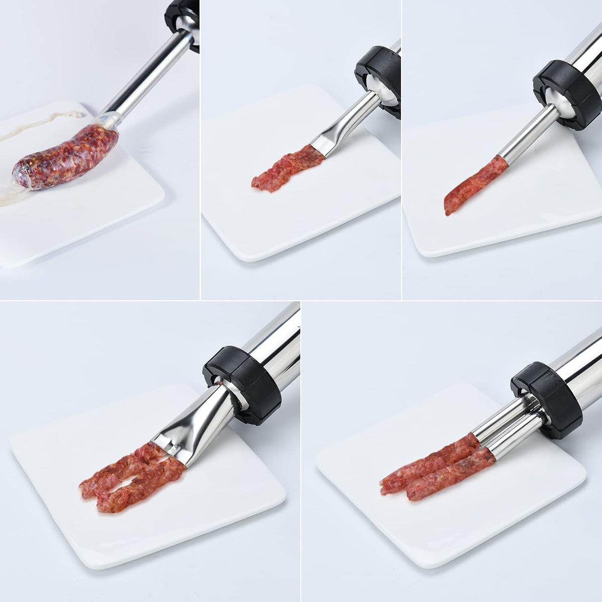 2.1 LB 3rd Gen Professional Stainless Steel Sausage Stuffer, Jerky Gun Kit