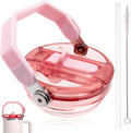 Flip Straw Lid with Handle for 40oz Stanley Cup Premium Leakproof Detachable Replacement Lid Accessories, Perfect Fit