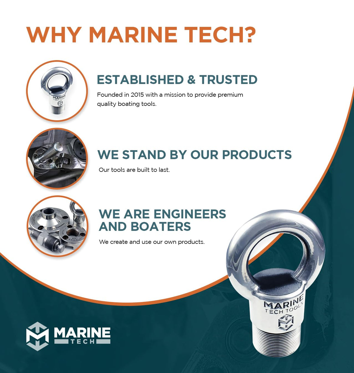 Marine Tech Tools Universal Outboard Lifting Ring AMT0022, Non-Verado