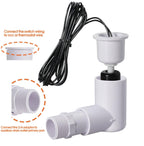 SS2 Float Switch L-Shape with 3/4 Inch Adaptor and 6Ft Wire Water Float Switch for HVAC Drain Pan Condensate Outlet(2pcs)