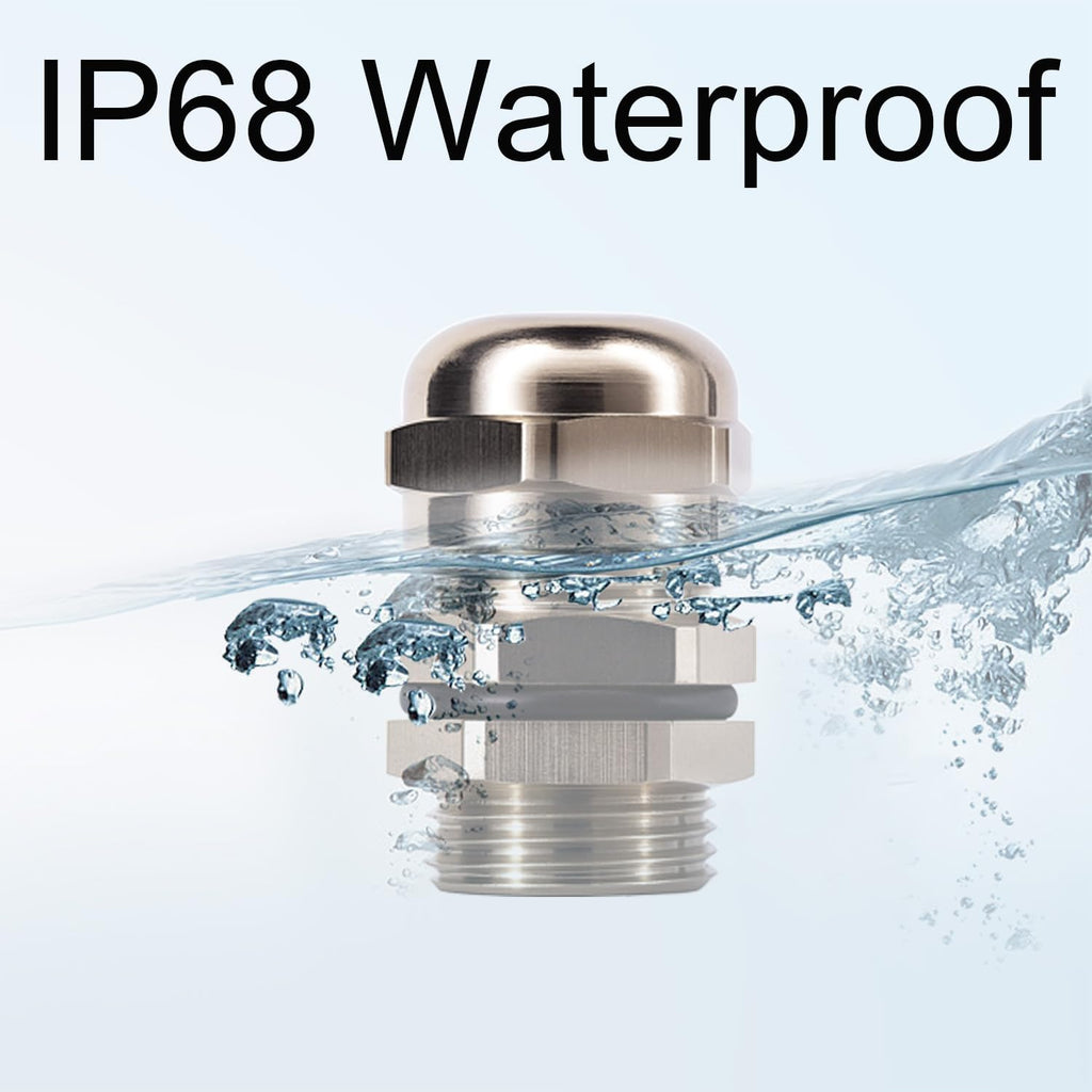 Gebildet Metal Cable Gland, PG11 Waterproof Adjustable 5.0-10mm Cable Gland Joint with Gaskets, Wire Protector, M18*1.5 Wire Connector