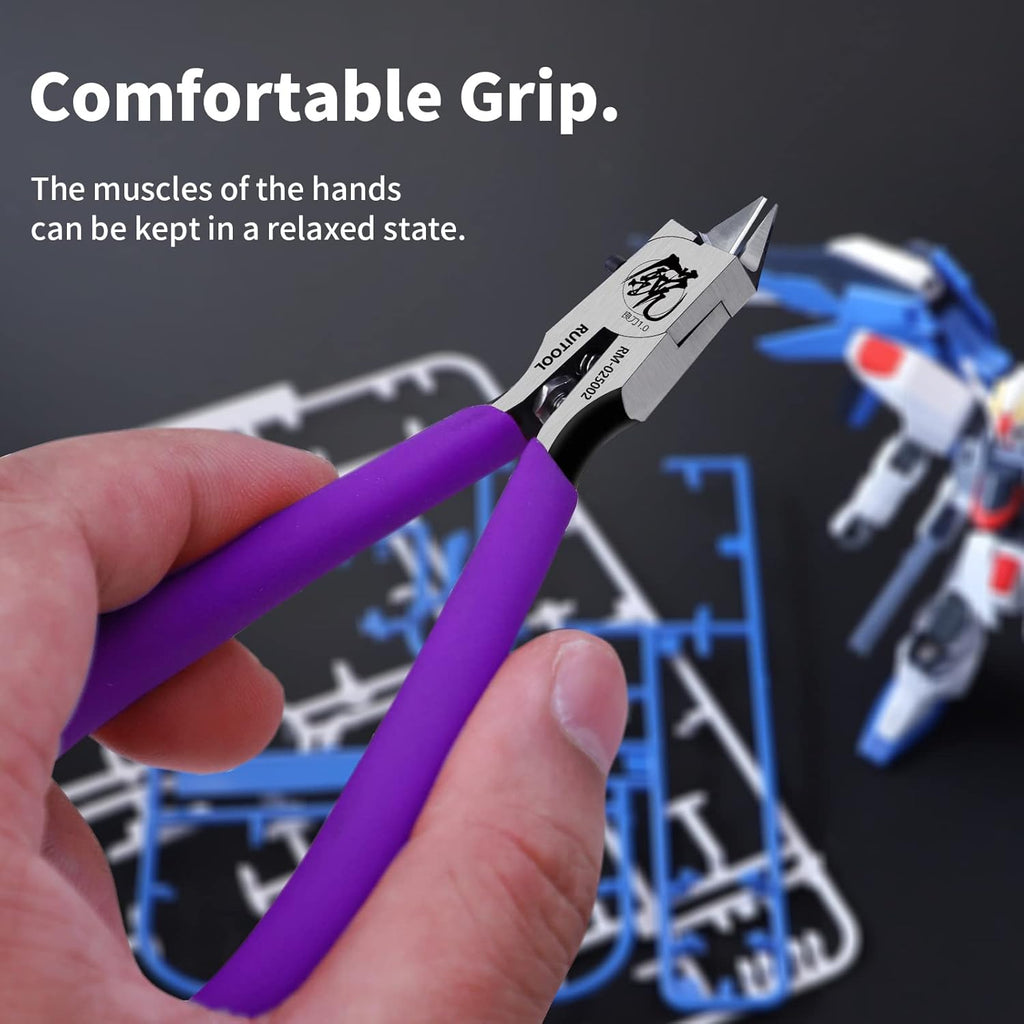 Model Nippers for Beginners, 4.7" Single Blade Nipper for Gunpla | Ultra-Thin CRV Single-Edge Gundam Model Tools