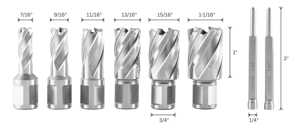 Accusize HSS Annular Cutter Set, HCS1-0000